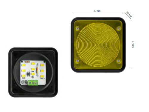 LOOK-LE - transparentní LED výstražná lampa pro pohony Nice, NiceHome atd..